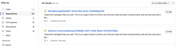 Extortion Phase of the Attack