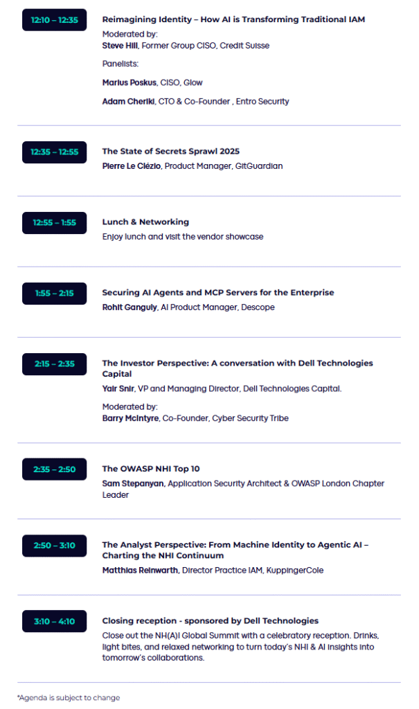 NHI (AI) Global Summit London Agenda Part 1
